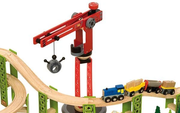 BigJigs BJT019 Houten Trein 114-delige Treinset Bouwterrein 7 BigJigs BJT019 Houten Trein 114-delige Treinset Bouwterrein - Afbeelding 5