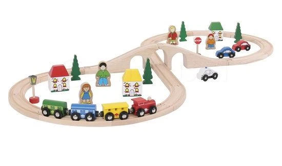 BigJigs BJT012 Treinset Grote Acht Houten Trein 4 BigJigs BJT012 Treinset Grote Acht Houten Trein - Afbeelding 2