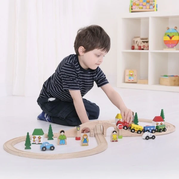 BigJigs BJT012 Treinset Grote Acht Houten Trein 6 BigJigs BJT012 Treinset Grote Acht Houten Trein - Afbeelding 4