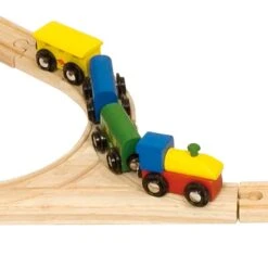 BigJigs BJT018 Houten Trein 124-delige Treinset Transport -Indoor Speelgoed Winkel treinset transport bigjigs bjt018 3